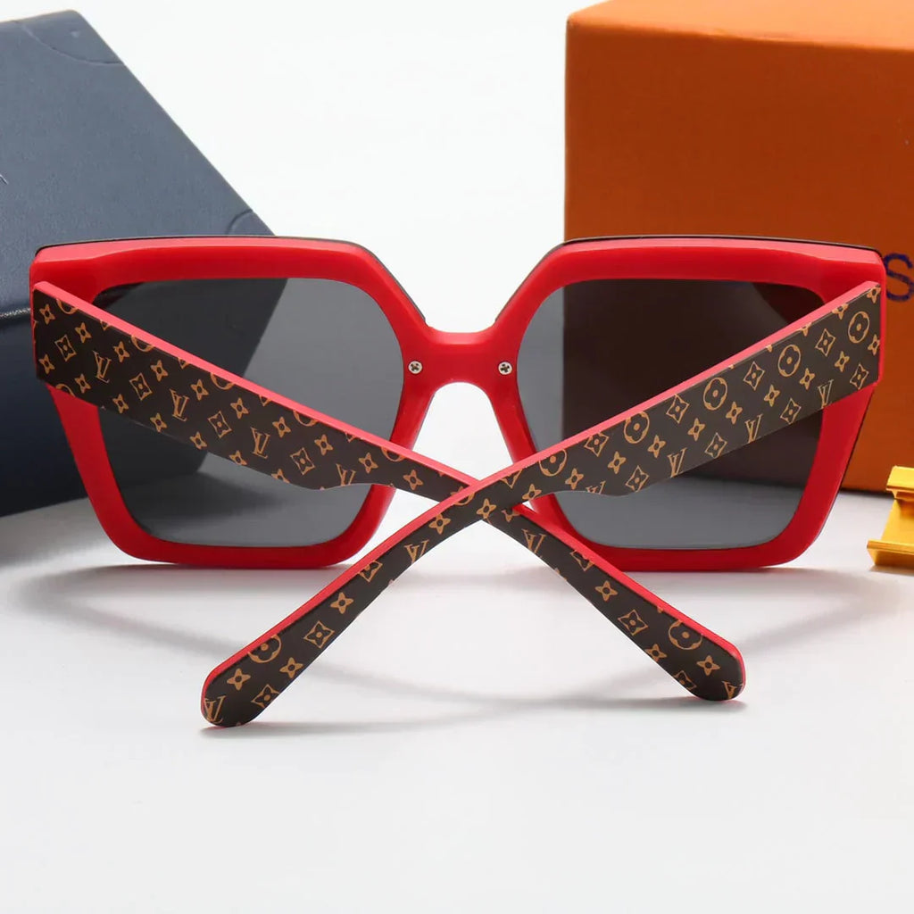 6 Colors Fashion Four Leaf Clover Print Leg Polarized Sunglasses