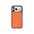 Premium Leather Hermes Style Case with Metal H-Logo for iPhone 12 - 17 Series