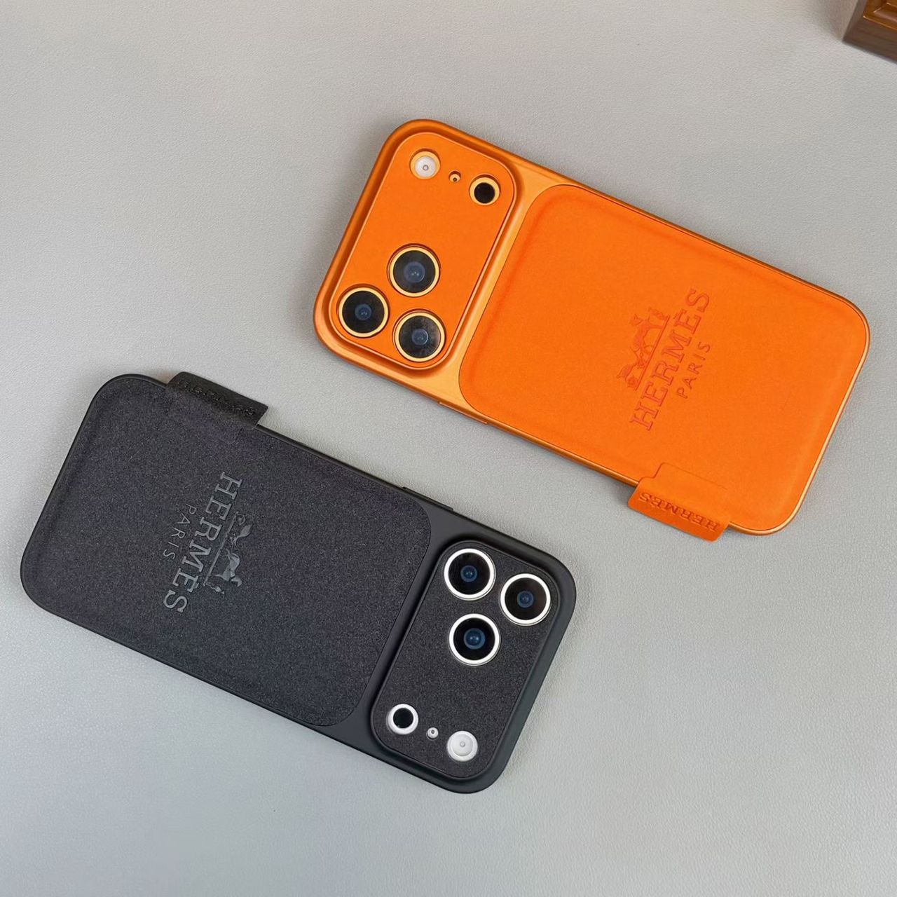 Hermes Premium Leather iPhone Case – Luxury Protection & Style