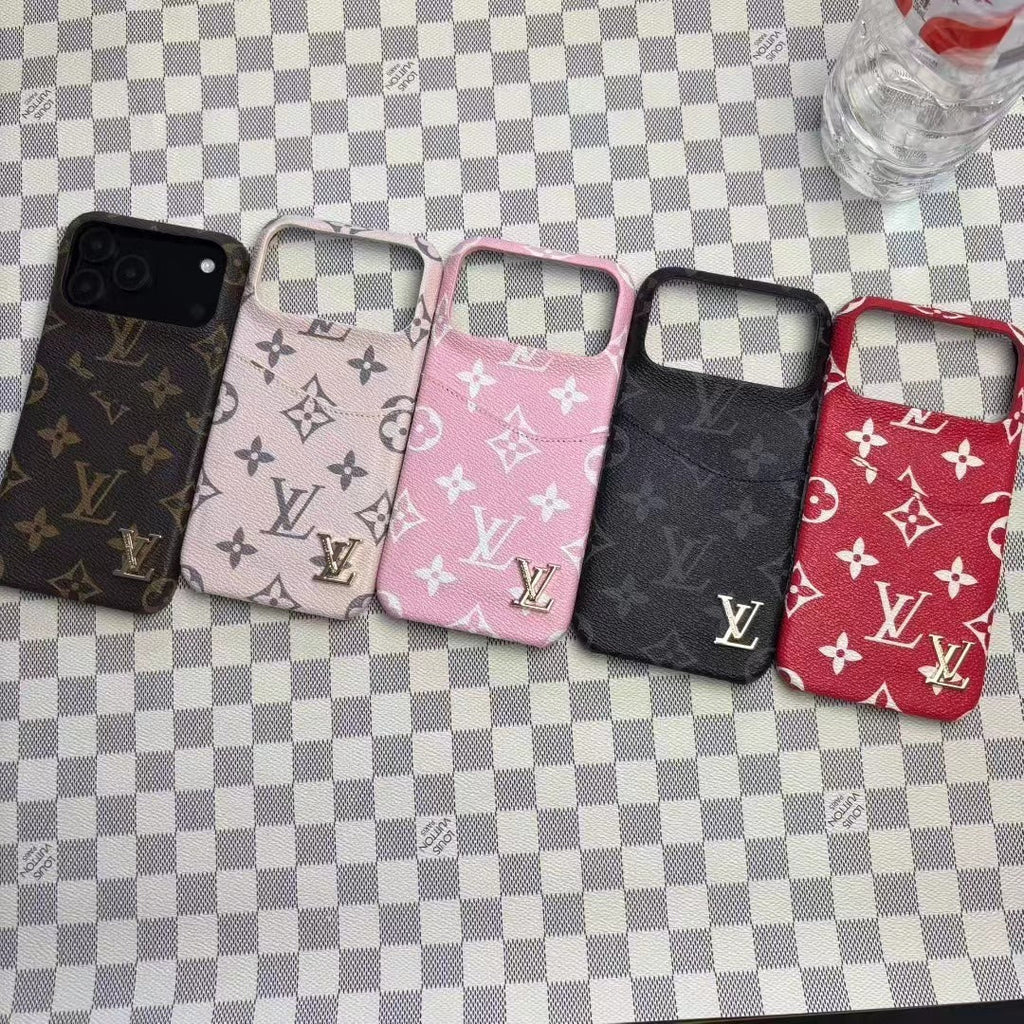 Leather Case with Card Holder For iPhone 17 / 16 / 15 / 14