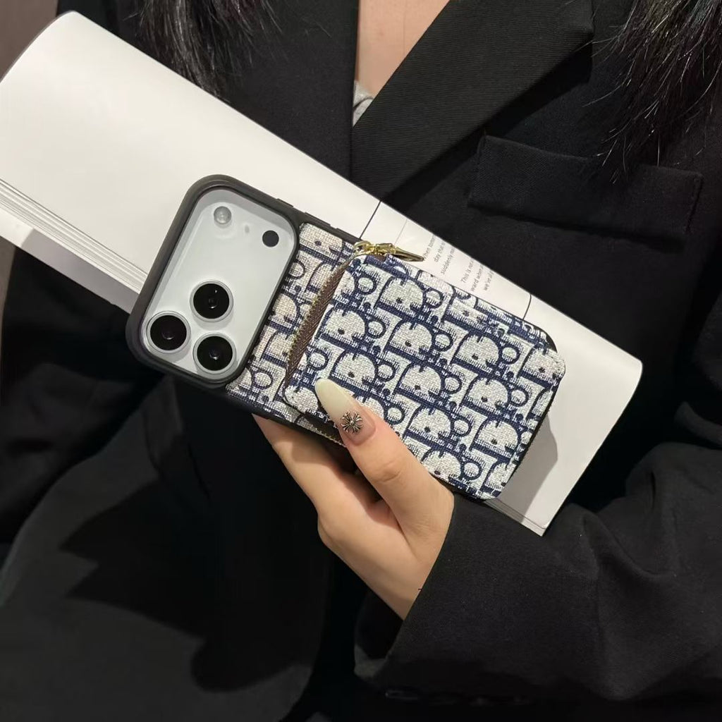 Dior Luxury iPhone Case Card Slot For iPhone 17 / 16 / 15 / 14