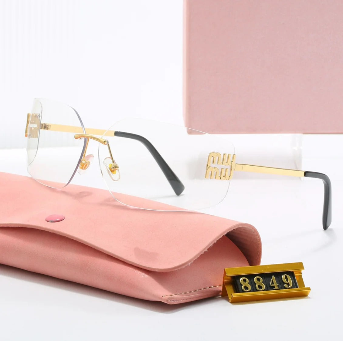 Gold Geometric Sunglasses